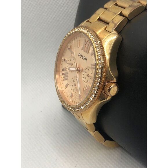 Fossil AM4483 Women's Stainless Steel Analog Dial Quartz Genuine Watch LP392 - Picture 2 of 9